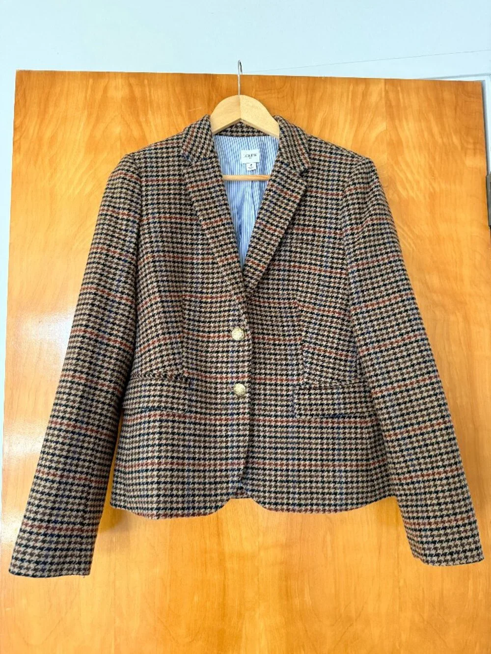 J Crew Houndstooth Blazer Size 8